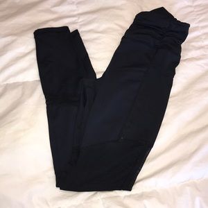 Black leggings with mesh